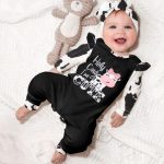 GRNSHTS Baby Newborn Girl Romper Infant Letter Print Bodysuit Jumpsuit+Hat+Headband Coming Home Clothes Outfit Set - Image 4